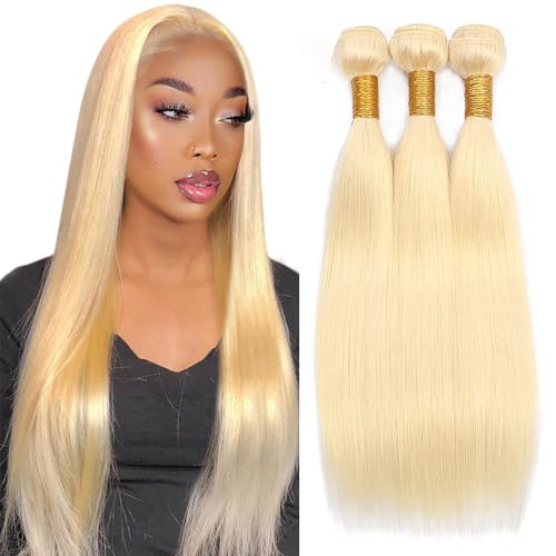 Aonbamds Blonde Straight Hair Extensions 26 Inch Bundle Set - Variation of THIS listing