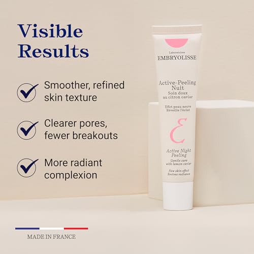 Embryolisse Active Night Peeling Treatment. Ultra Gentle Night Exfoliating Cream with Shea Butter for Radiant Skin. Leaves the Face Softer, Rejuvenated & More Radiant. 1.35 Fl Oz