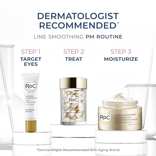 Retinol Eye Cream Serum Capsules & Hydrating Night & Day Cream Set for Anti-Aging