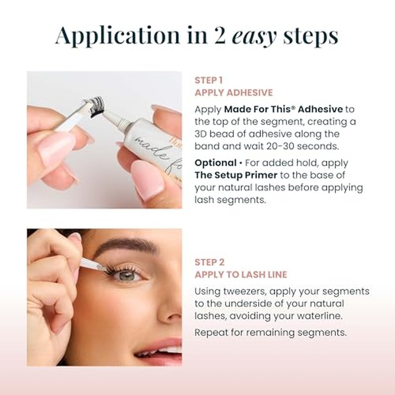 FlutterHabit The Bestie Lashes, 2 Sets of Eyelashes, DIY Lash Extensions, Up to 10 Day Lash Wear, Salon Quality Cluster Eyelashes for a Natural Look, No Glue Included
