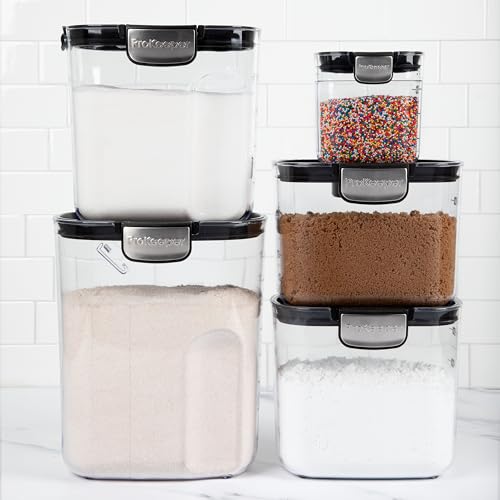 ProKeeper+ Black Airtight Food Storage Container Set – 9-Piece Kitchen Organization