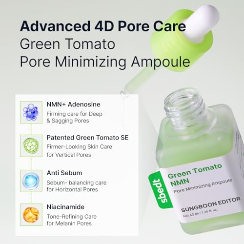 Green Tomato NMN Pore Minimizing Ampoule - 1.35 Fl Oz - Pore Refinement & Skin Smoothing