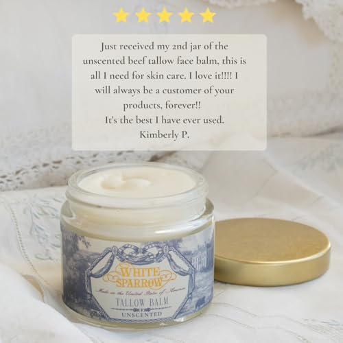 Organic Grass-Fed Tallow Balm for Face & Body Unscented 2oz