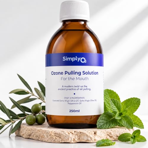 Ozone Olive Oil Pulling Mouthwash with Peppermint Oil - 8.4 oz - Natural Oral Care
