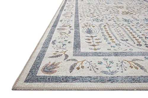 Loloi Rifle Paper Co Maison Wisteria Cream Area Rug 5' x 7'6" Rectangular