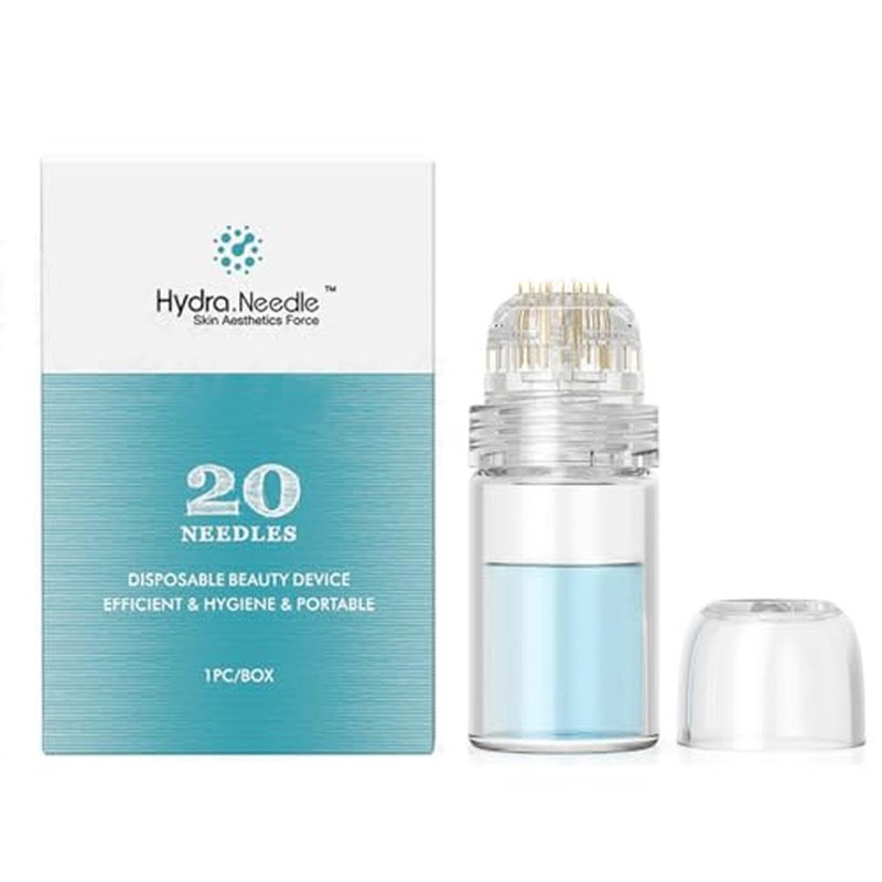Hydra Microneedle Stamp ? Derma Roller Stamp With 5ml Refillable Applicator for Face Serum ? Skin Care Tools for Men and Women