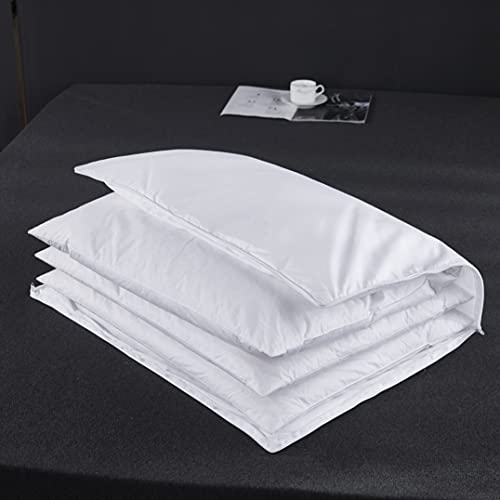 White Adjustable Goose Feather Pillow King Size - 3-in-1 Sleep Support