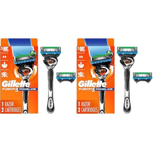 Gillette ProGlide Razor for Men, Handle + 2 Blade Refills (Pack of 2)