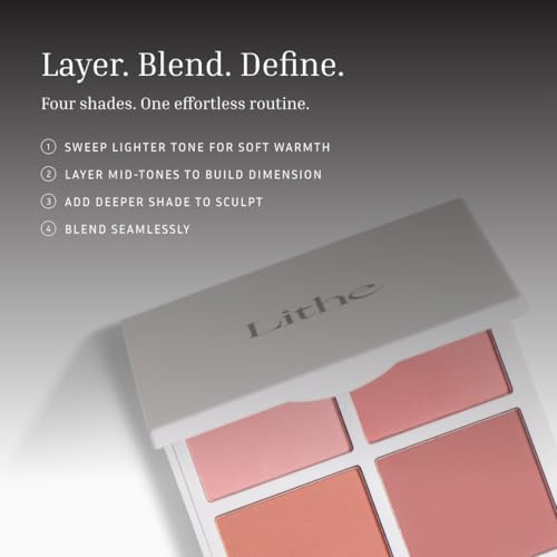 LITHE Blush Sunset Palette - 4 Natural Eyeshadow Shades for All Skin Tones