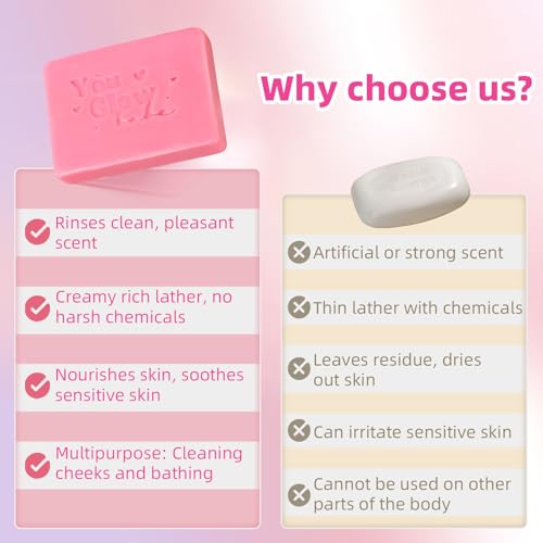 You Glow Babe, You Glow Babe Soap, Sea Buckthorn with Snail Extract, Moisturizing Skin, 5 x 70 g Packaging