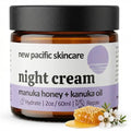 Manuka Honey 45+ MGO Night Cream with Kanuka Oil - Deep Hydation, Anti-Wrinkle Face Moisturizer with Hyaluronic Acid & Vitamin C, 2oz | 2.5 month supply