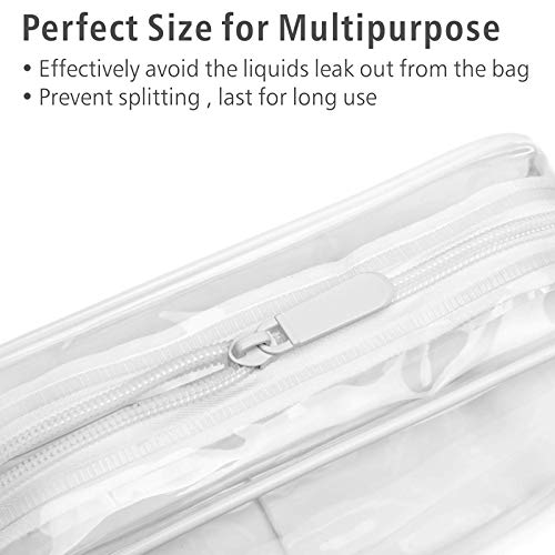 PACKISM Clear Toiletry Bag, 3 Pack TSA Approved Toiletry Bag Quart Size Bag, Carry on Airport Airline Compliant Bag Set