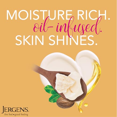 Jergens Shea Butter Hand and Body Lotion, Deep Conditioning Moisturizer, 3X More Radiant Skin, with Pure Shea Butter, Dermatologist Tested, 26.5 oz, 6 Pack