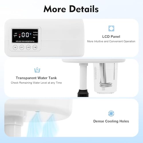 Facial Steamer with Ozone, LCD Touch Screen & 600ml Water Capacity for Spa & Skincare