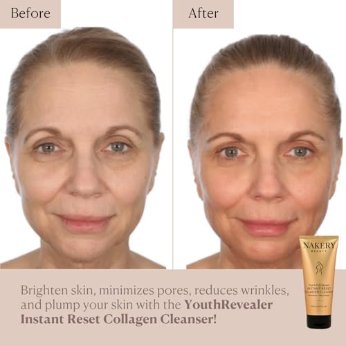Unscented Collagen Face Cleanser for Women - Hydrating & Exfoliating Moisturizer