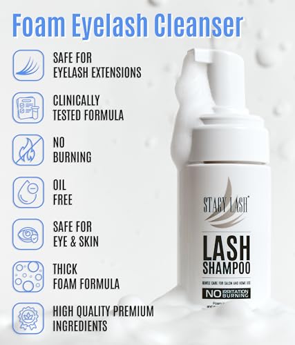 STACY LASH Serum + 100ml Lash Shampoo Bundle for Lash Growth & Thickness - Eyelash & Brow Care