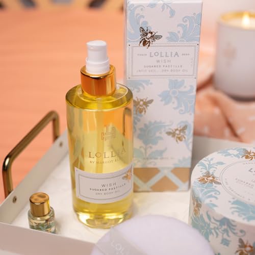 LOLLIA Wish Dry Body Oil, 6.8 Fl. Oz. ? Sugared Pastille ? Women¡¯s, Scented, Moisturizing, Dry Body Oil for Women, For All Skin Types