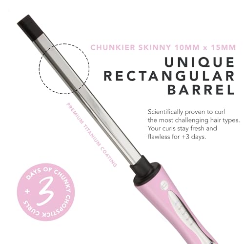 Cheeky Chopstick Styler Curling Wand with Titanium Barrel, 5 Temp, Mermaid Curls