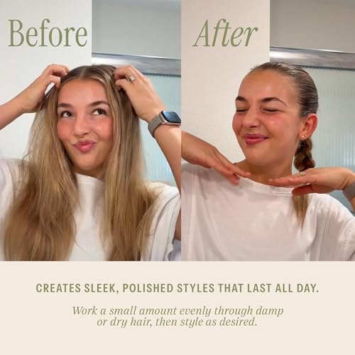 Styling Cream for Slick Backs & Curly Hair - Anti-Frizz, Shine & Flexible Hold - 6 oz