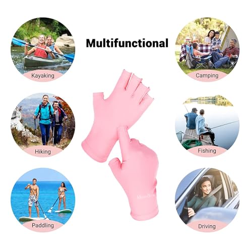 MelodySusie Nail Dust Collector with UV Gloves for Gel Nail Lamp