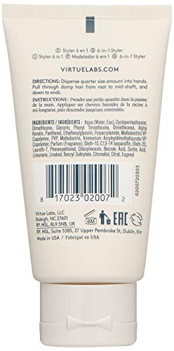Virtue 6-in-1 Hair Styler & Styling Cream with Heat Protection - 2 Fl Oz