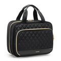 Travel Toiletry Bag Hanging Toiletry Bag for Women Water-resistant Cosmetic Makeup Bag for Full Sized Travel Essentials Must Have (Black)
