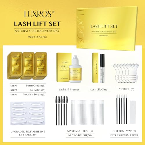 Lash Lift Kit for Eyelash Lamination: Made in Korea Professional Eyelash Perm Kit - Natural Lifting & Curling Salon Quality at Home