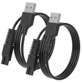 2 Pack USB Charger Cord for Remington Electric Shaver for Women, for Remington WDF5030A, WDF4816NA, WDF4821US, WDF4825 Trimmer Replacement Charging Cable, Power Cord Black