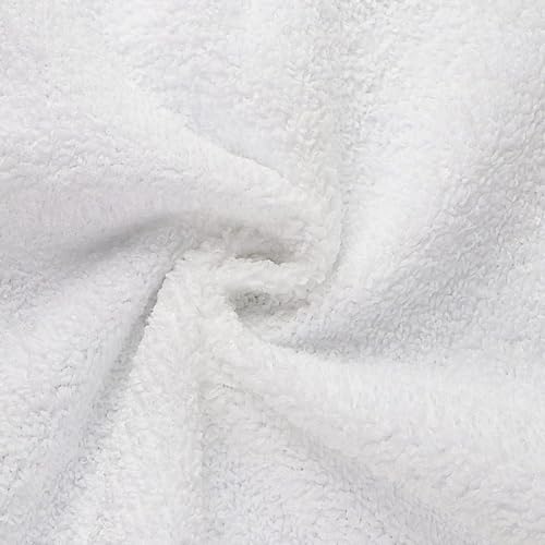 Orighty Microfiber Washcloths Bulk Towels Set 100 Pack, Highly Absorbent and Soft Feel Face Cloths, Multi-Purpose Wash Cloths & Hand Towels for Bathroom, Hotel, Spa, and Gym, 12x12 Inch, White