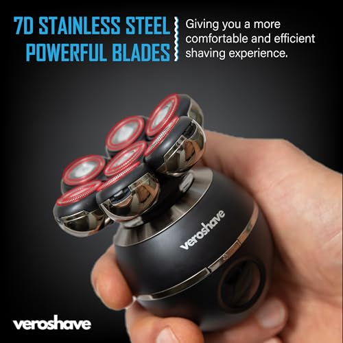 Electric Head Shaver for Bald Men - Waterproof Wet & Dry Razor with Floating Blades