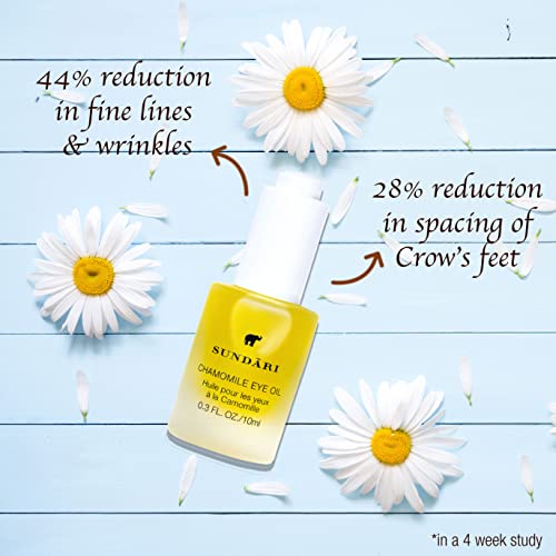Chamomile Eye Oil for Skin Brightening & Wrinkle Reduction | Light, Absorbs Rapidly