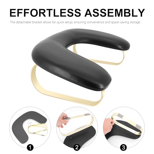 U-Shaped Nail Arm Rest for Manicure & Nail Art, Soft Microfiber PU Leather Stand