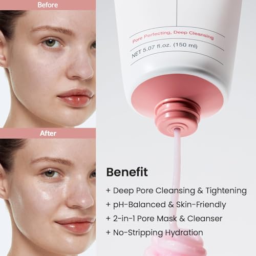BIODANCE Collagen Cleansing Duo: 2-in-1 Pore Mask to Foam Cleanser & Gentle Cleansing Oil Set, Facial Wash and Makeup Remover for Sensitive Skin, Korean Skin Care, Skin Care Set