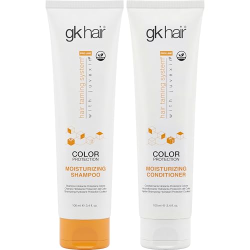 GK HAIR Travel Size Curly Hair Shampoo & Conditioner Set 3.4 Fl Oz - Color & Frizz Protection