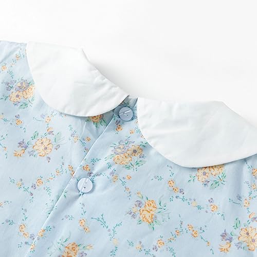 Toddler Girls Smocked Dress - Light Blue, 18 Months - Simplee Kids
