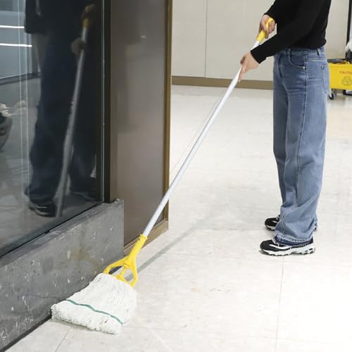 Commercial Mop Bucket with Side Press Wringer on Wheels - 35 Qt Heavy-Duty Floor Cleaning