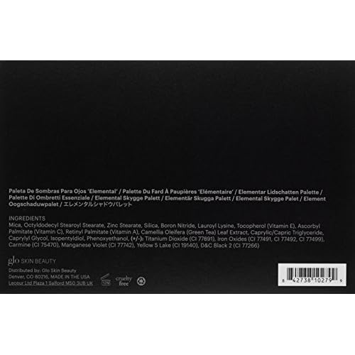 Glo Skin Beauty Shadow Palette | Eight Vibrant Mattes and Metallic Eye Shadows, (Elemental Eye)