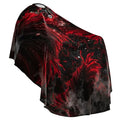 Professional Hairdressing Cape with Adjustable Neck for Barbers and Salons - Red