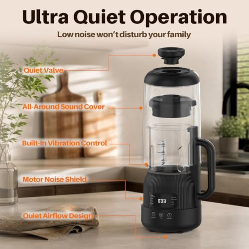 Skitchen 8-in-1 Nut Milk Maker with Silent Shield, 35oz, Black