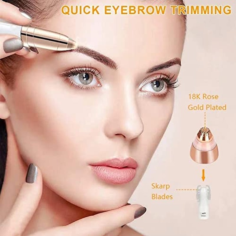 Eyebrow Hair Remover replacement heads for Finishing Touch Flawless Brows Eyebrow Hair Remover,Painless Blades with Cleaning Brush - As Seen on TV (flawless eyebrow replacement heads, 6 pack)