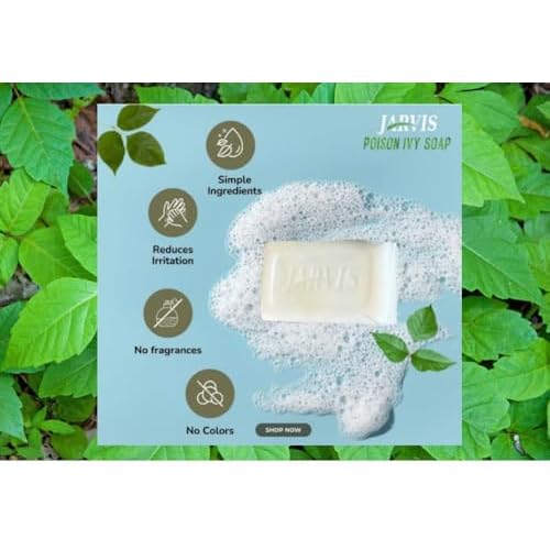 Poison Ivy Soap Bar | Treatment for Poison Ivy, Oak & Sumac | Fast Itch Relief and Soothing of Rashes, Redness & Inflammation | Simple Skin Care Ingredients | 2 pack | 3.4 Ounces (2)