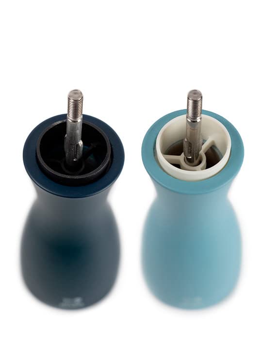 Peugeot Tahiti Salt & Pepper Mill Set - Midnight & Azure Blue, 6-Inch