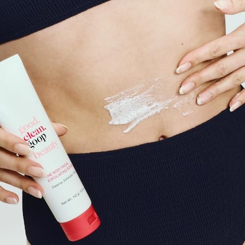 Good.clean.goop Body Exfoliating Scrub with AHAs & Grape Seed - Vegan & Cruelty-Free, 5 oz