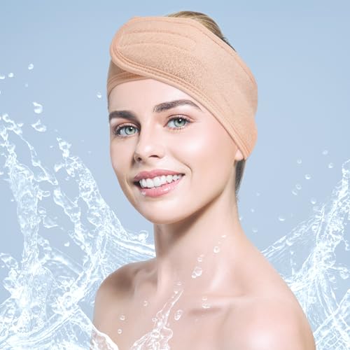Hoteam Light Pink 30 Pack Spa Headbands for Facial & Hair Styling