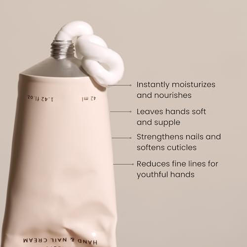 BEIGIC Hand & Nail Cream with Bergamot Sage Mandarin - Vegan, Fast-Absorbing, 1.42 fl oz