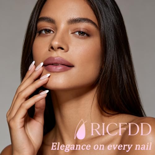 RIICFDD Handmade Duck-Shape Press On Nails - Medium Purple French Bow Variation of M