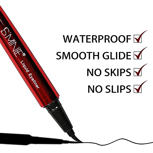 IS'MINE ISMINE Professional Matte Vegan smudge proof Eyeliner, Makeup liner Easy Liquid Pen No-Skip Eyeliner, Waterproof Formula, Long lasting Liquid Eyeliner Black