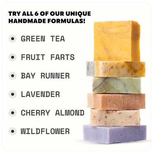 Iron Lion 4.5oz Natural Handmade Soap Bar - 6-Pack, Assorted Scents - Men & Women