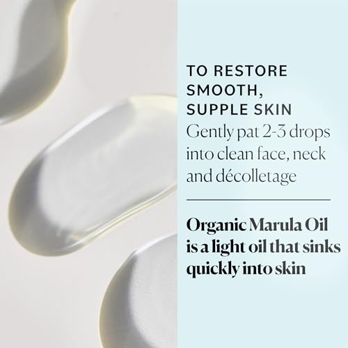 Sky Organics Organic Marula Oil for Face 100% Pure & Cold-Pressed USDA Certified Organic to Replenish, Balance & Boost Glow, 1 fl. Oz
