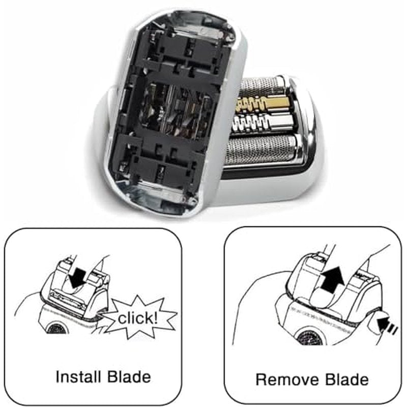 92S Series 9 Replacement Heads Compatible with Braun S9 Razor Replacement Head, 92S Blades for Braun s9 Foil & Cutter Replacement Head 9290cc, 9291cc, 9370cc, 9293s, 9385cc, 9390cc, 9330s, 9296cc